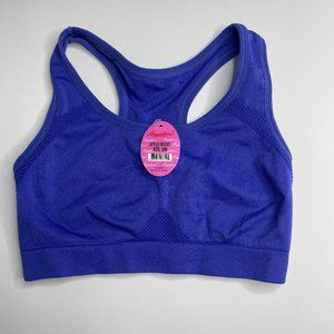 RACERBACK SPORTS BRA - PURPLE / ROYAL BLUE